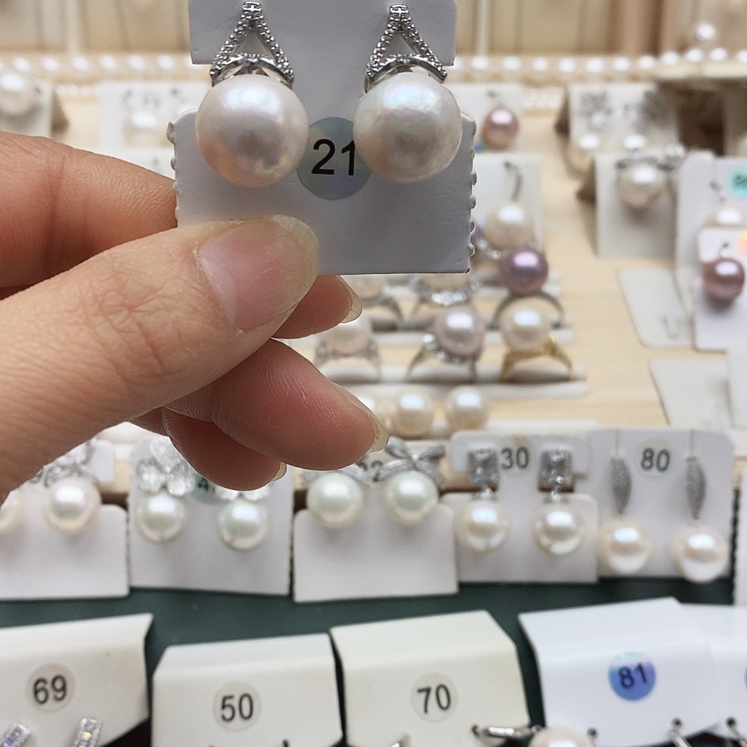 淡水珍珠银S925镶嵌颈饰