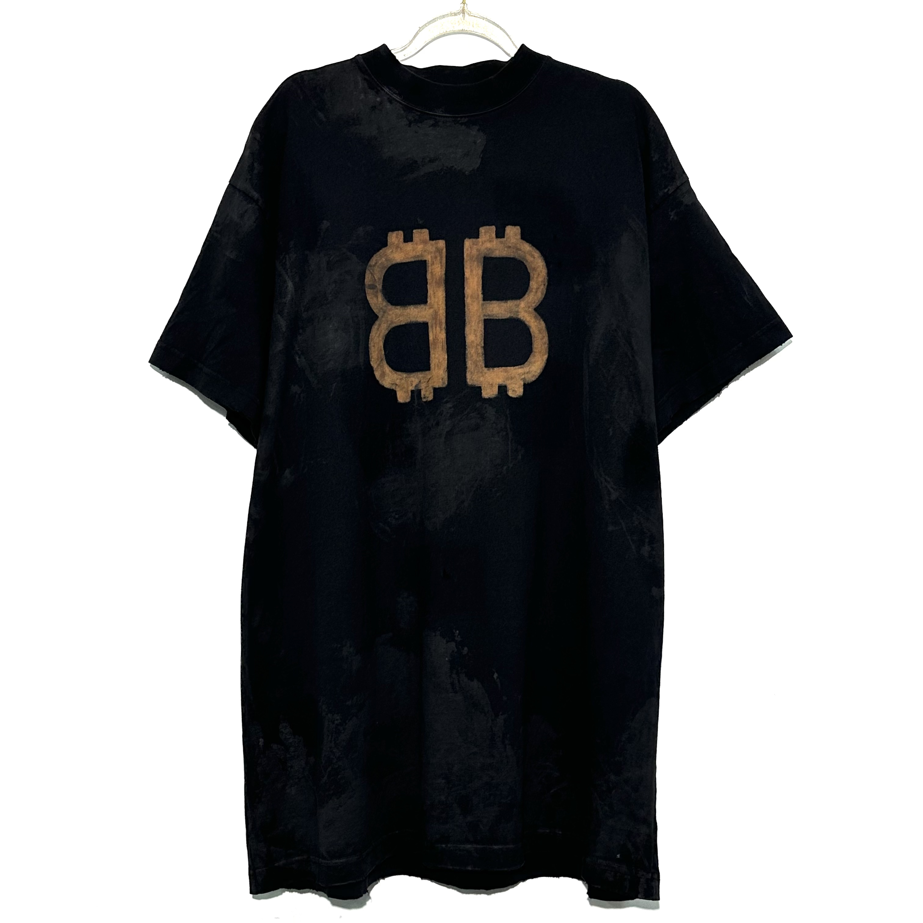 99新 Balenciaga/巴黎世家 L码 比特币黑色短袖 M028