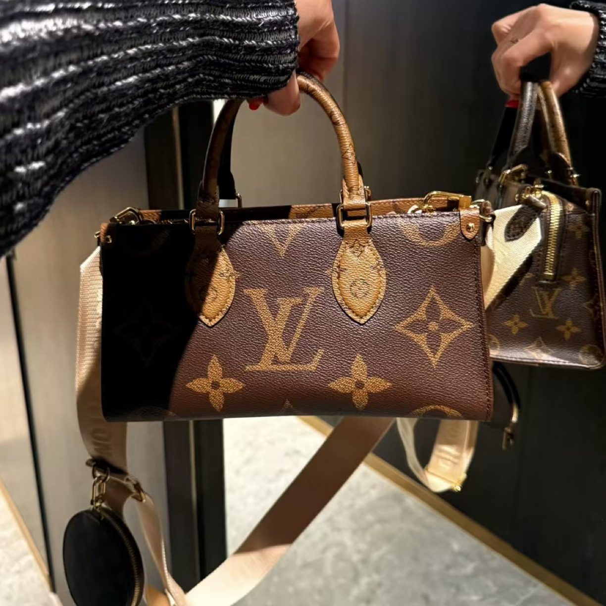未使用 LouisVuitton/路易威登 未使用横版onthego托特手提斜挎包