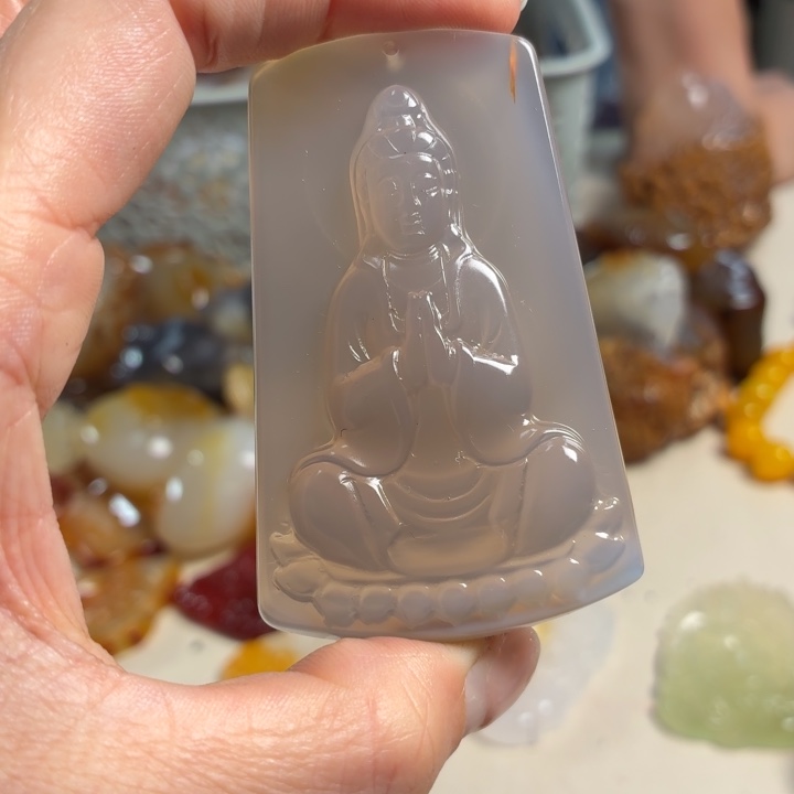 玛瑙/玉髓未镶嵌吊坠(不含链)