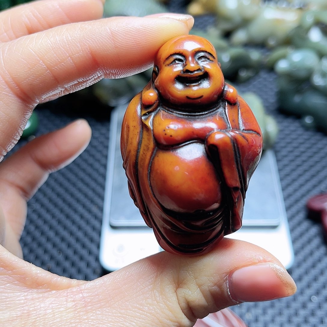 白玉菩提吊坠摆件