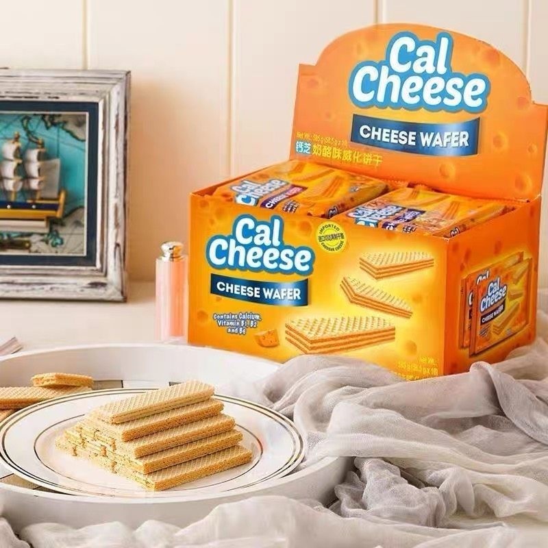 【26年3月14日】1盒*585g 迈大钙芝奶酪味威化饼干内10小包