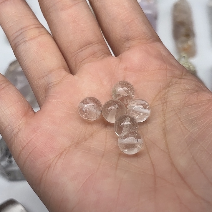 未镶嵌颈饰水晶6颗8mm+闪灵钻圆珠默认微瑕