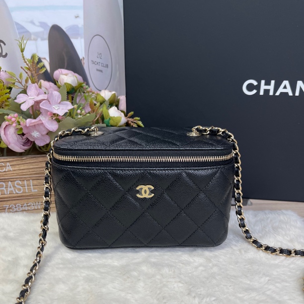 99新 Chanel/香奈儿 黑金荔枝牛长盒子（24芯片）