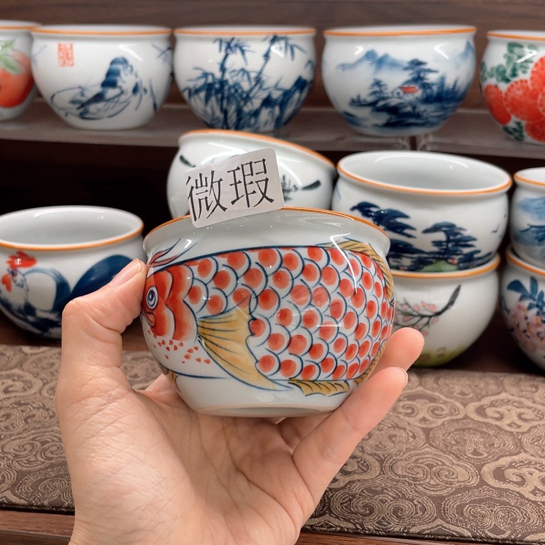 微瑕釉下彩纯手绘