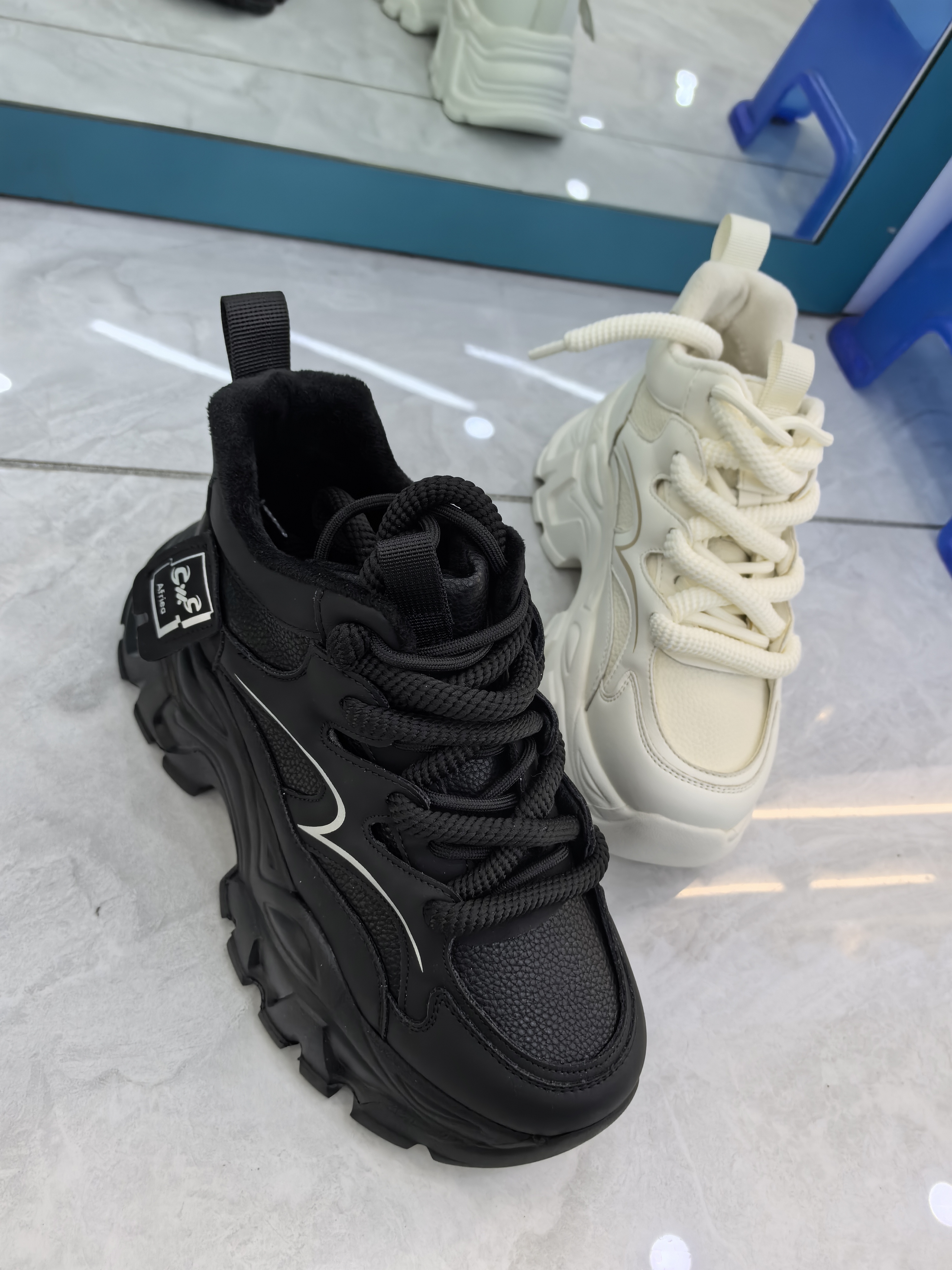 90215-3真皮厚底增高时尚百搭老爹鞋女