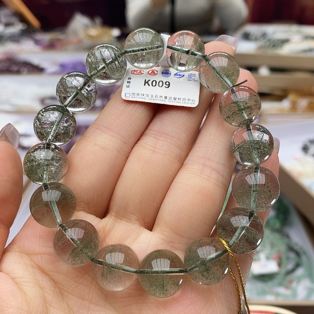 水晶手链未镶嵌k009 绿幽灵