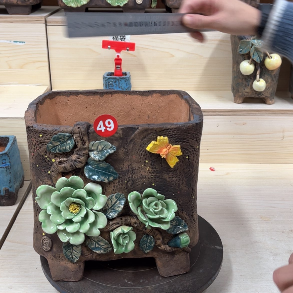 【闪购商品】紫砂花盆49号内口21×17外高21