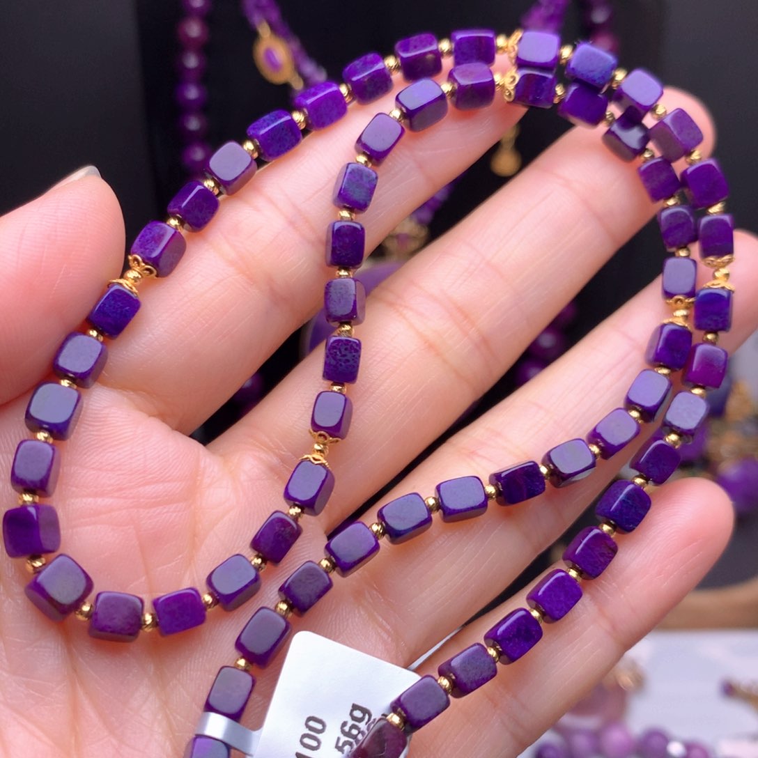 苏纪石（舒俱来）18K金镶嵌项链