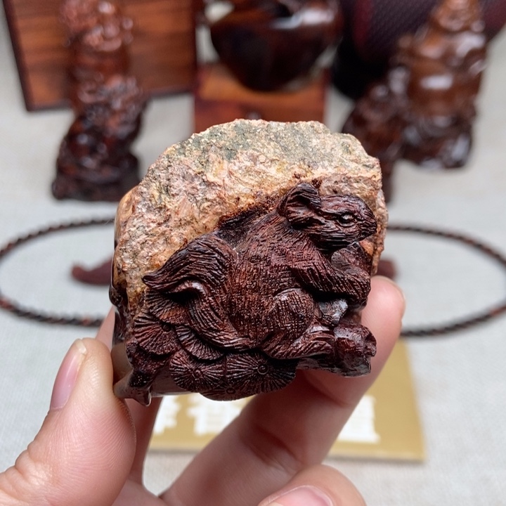 花梨木类端景台祝你好运