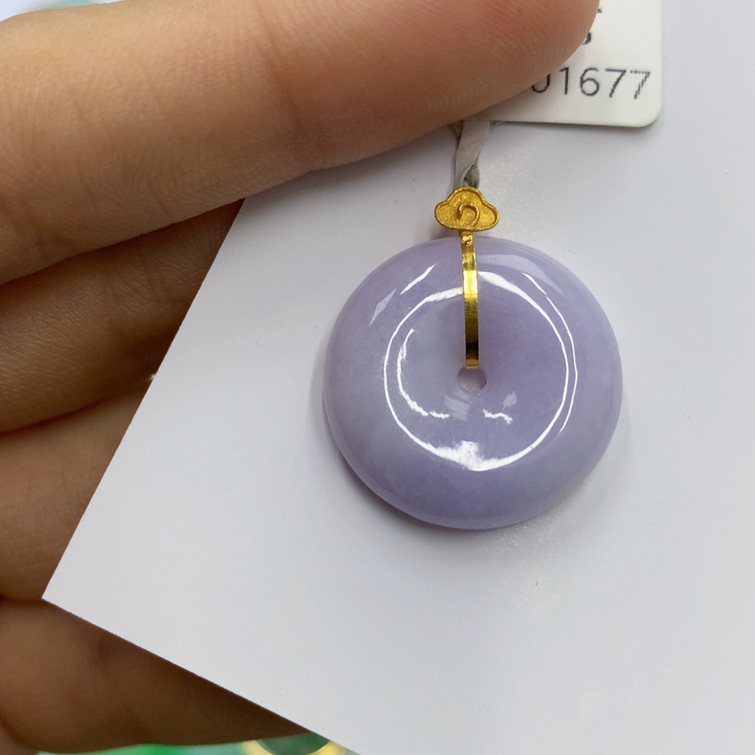 翡翠18K金镶嵌颈饰翡翠