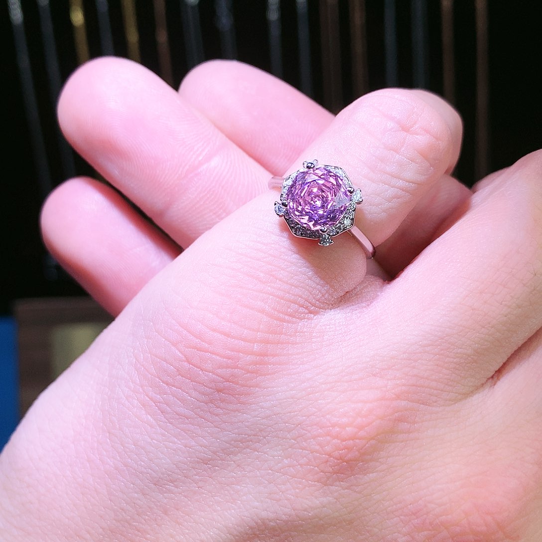 蓝宝石戒指银S925镶嵌