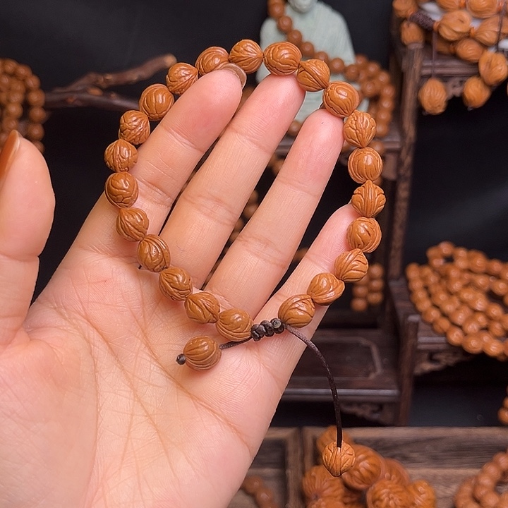 桃核手串小龙纹手串