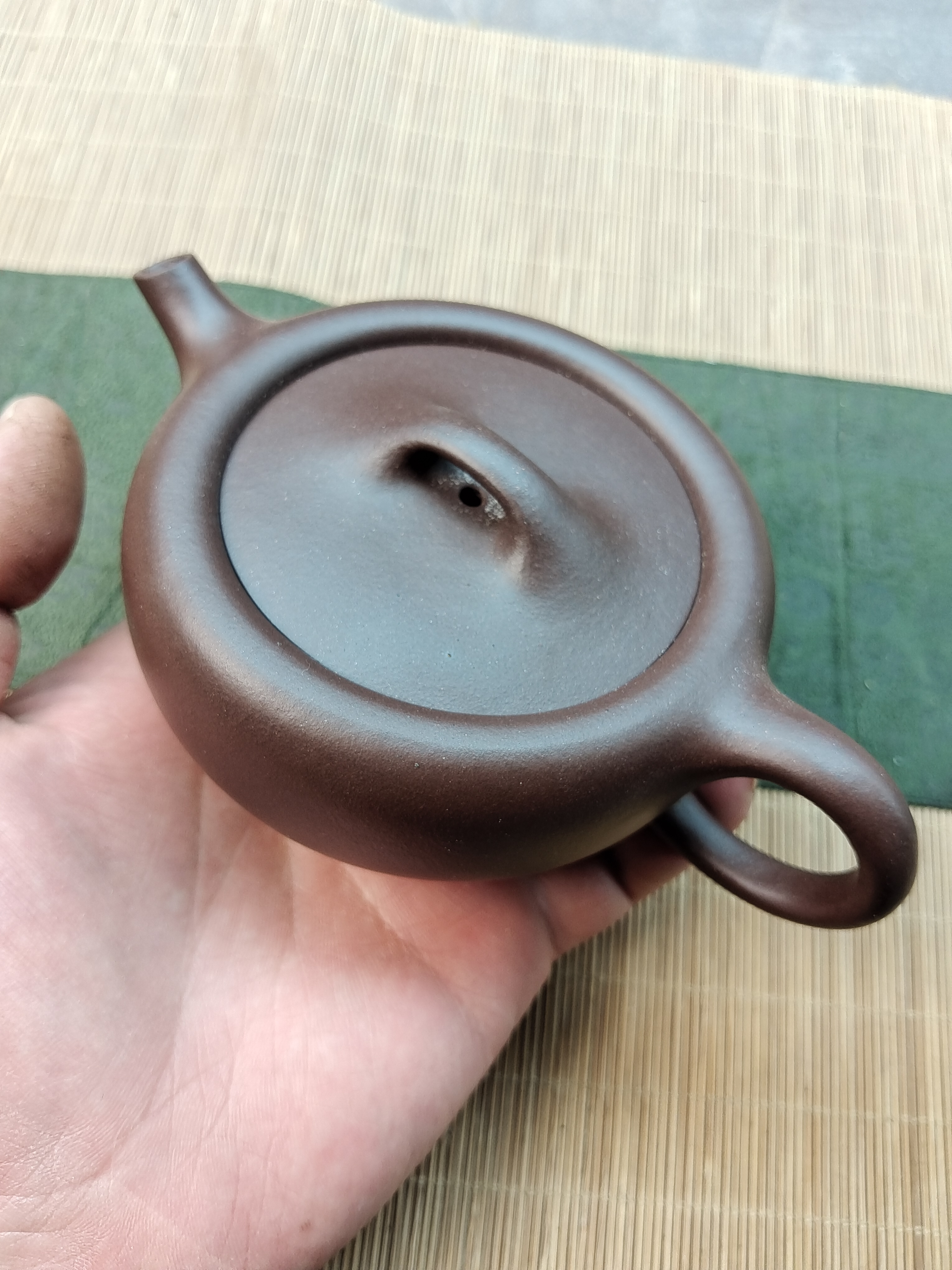 宜兴紫砂壶原矿紫砂紫泥一片瓦 240 毫升精工半手 4702