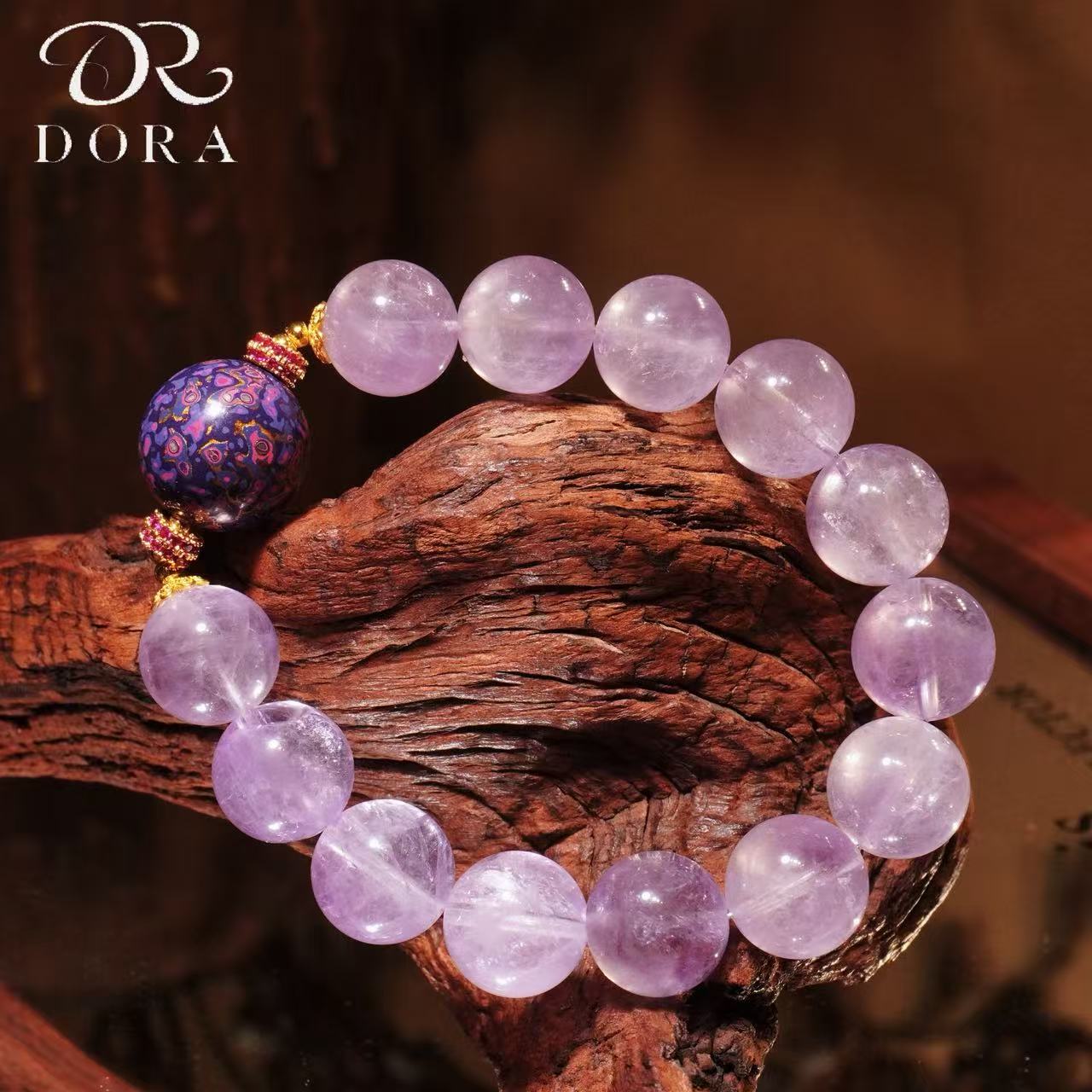 人间山茶 4179 紫水晶手串 多样性发其一