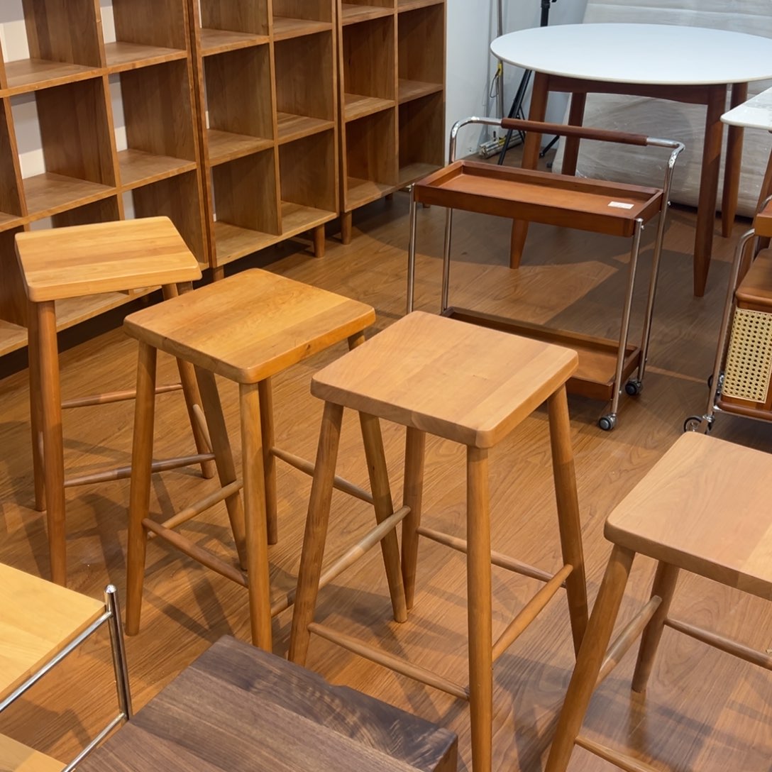 实木樱桃木70吧凳