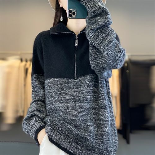 艾妮秋冬上新 100%绵羊毛针织开衫LTR2315