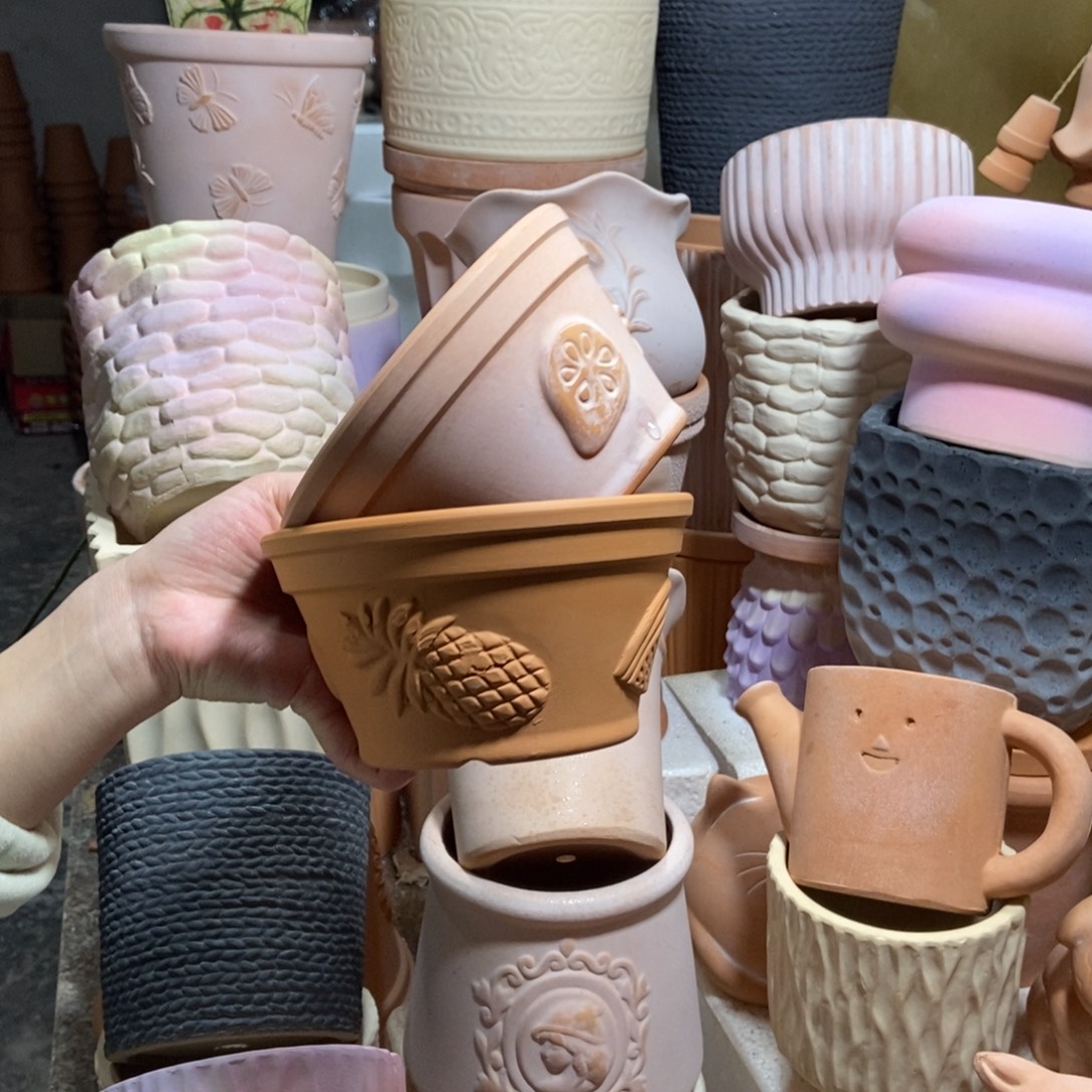 15×8水果矮盆 雾化+红陶2个