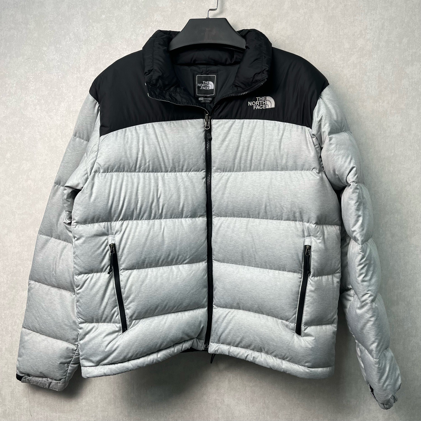 95新 Supreme THENORTHFACE灰色北面羽绒服M码