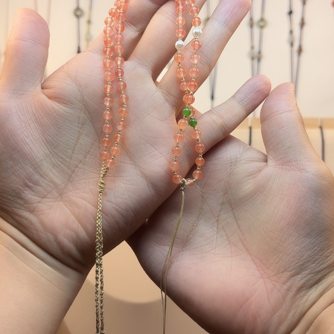 南红玛瑙珠链款5毫米