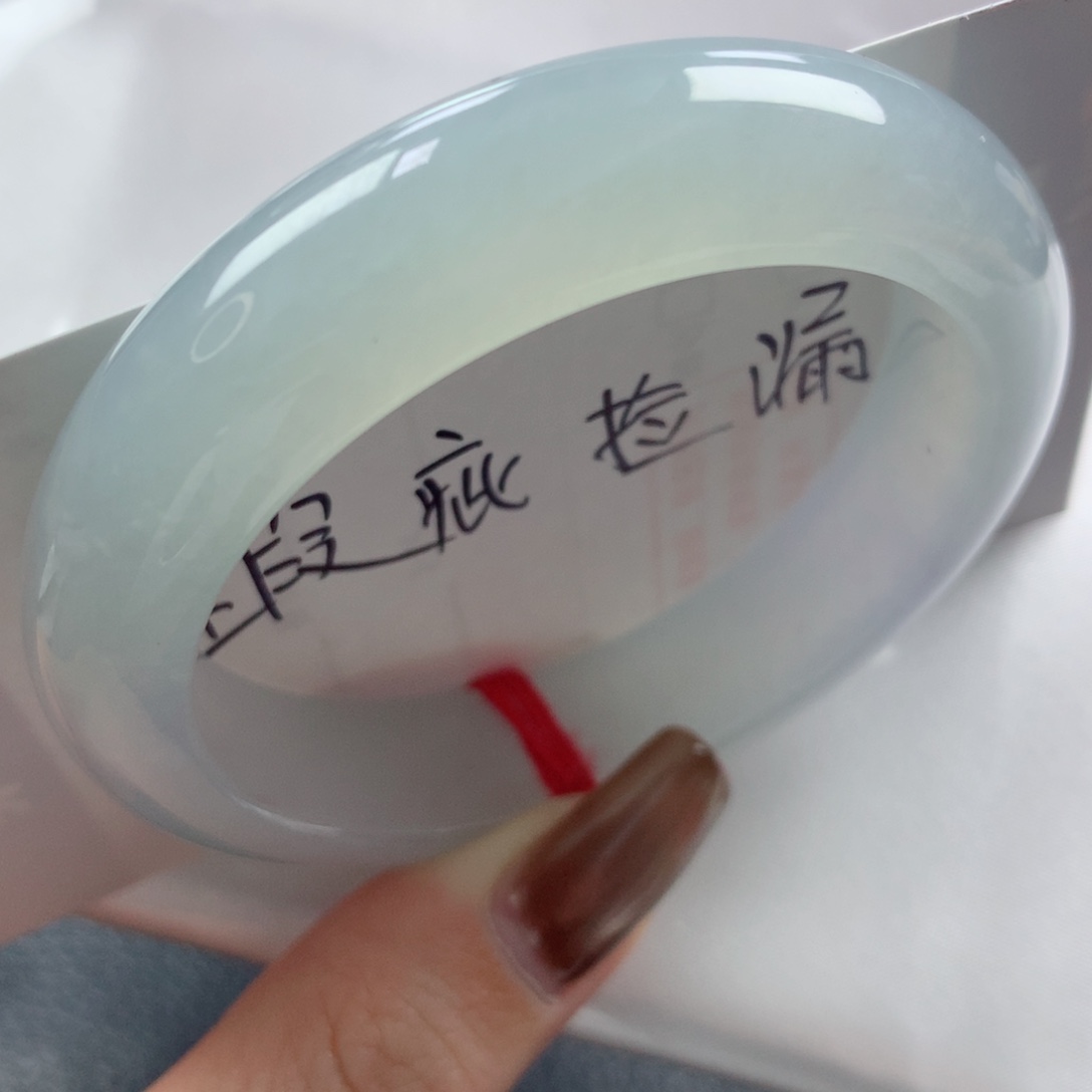 未镶嵌手镯翡翠冰胶玉质细腻正圈50.3