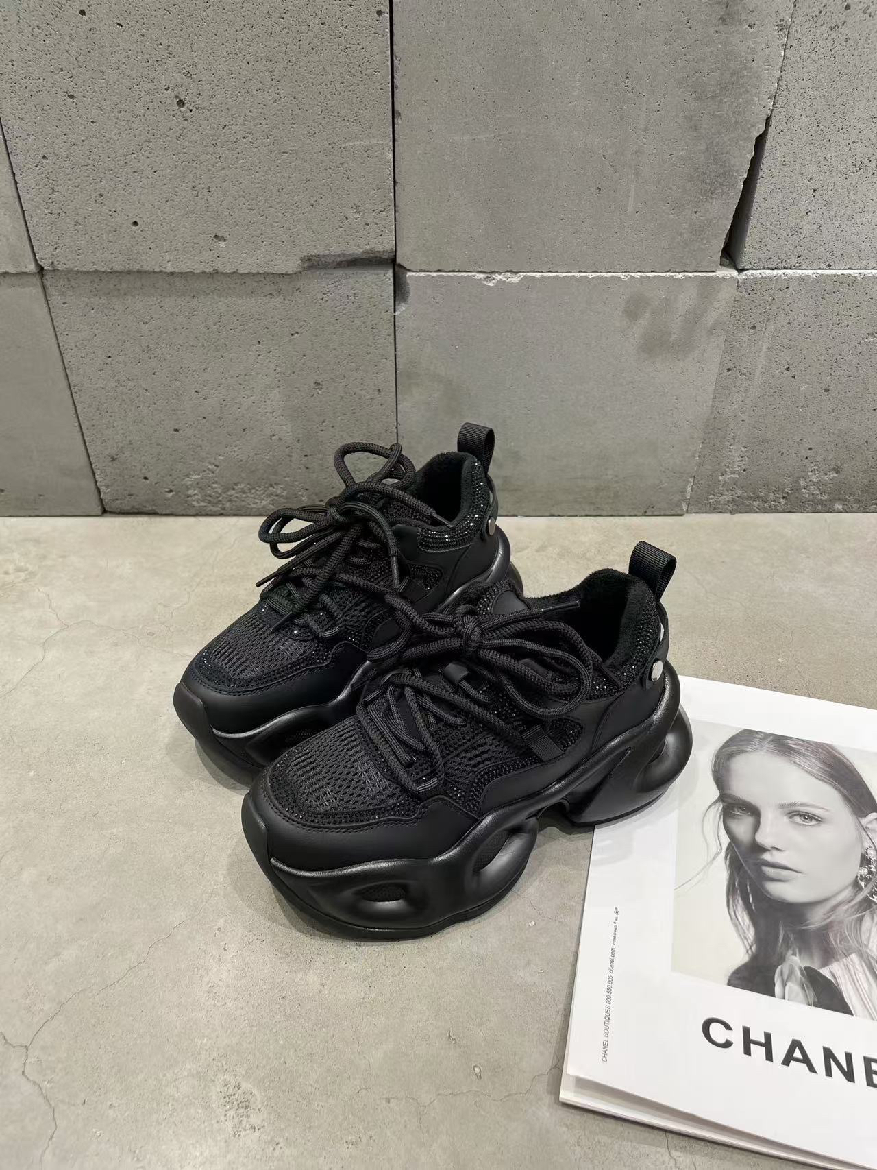 【蟹老板】重工镶钻休闲老爹鞋6671