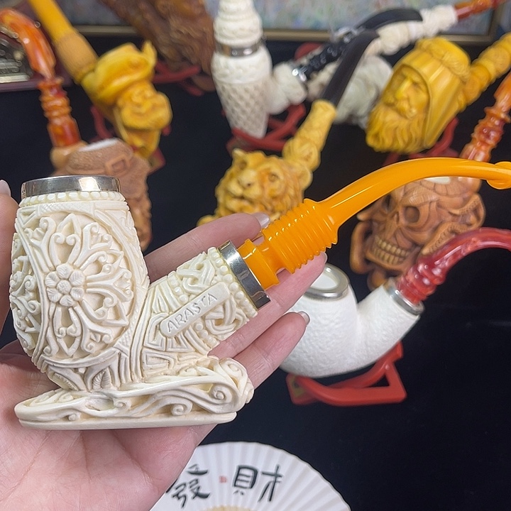 海泡石烟斗桌斗花篮