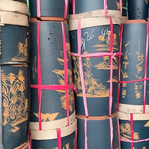 紫砂花盆高桶盆一个