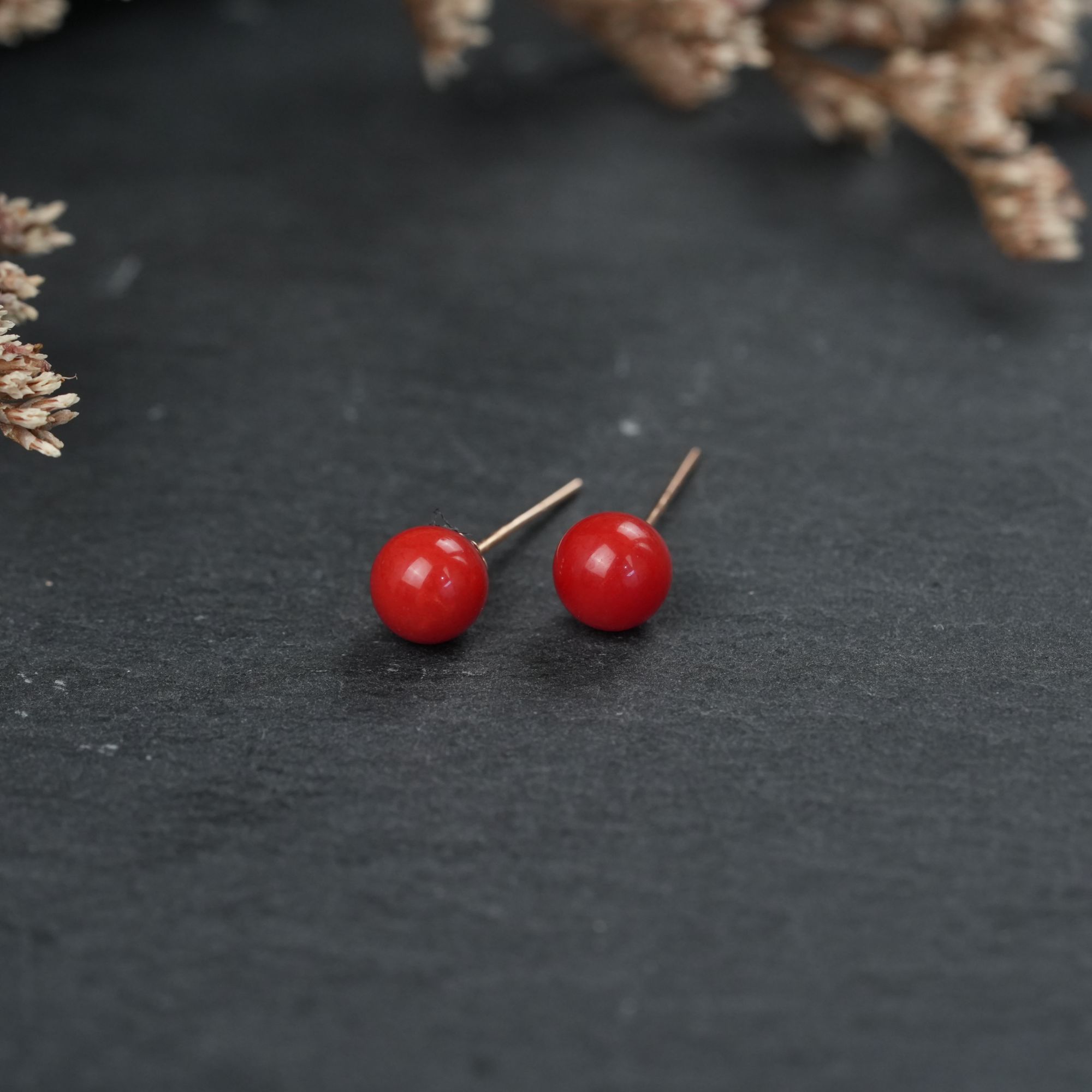 【小鱼专属】18k金珊瑚耳钉-G5042ZW-多样性发其一