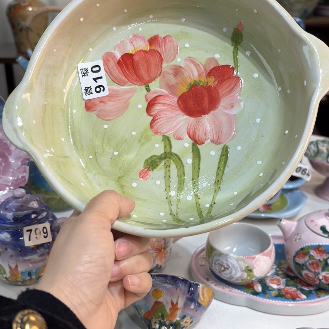 景德镇手绘高温釉下彩陶瓷茶具