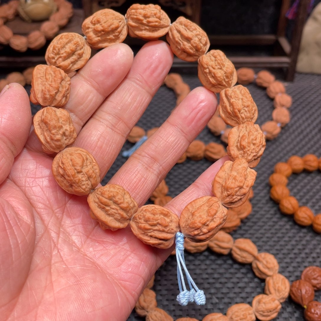 文玩核桃手串 原生态 嵩山老树蛤蟆头