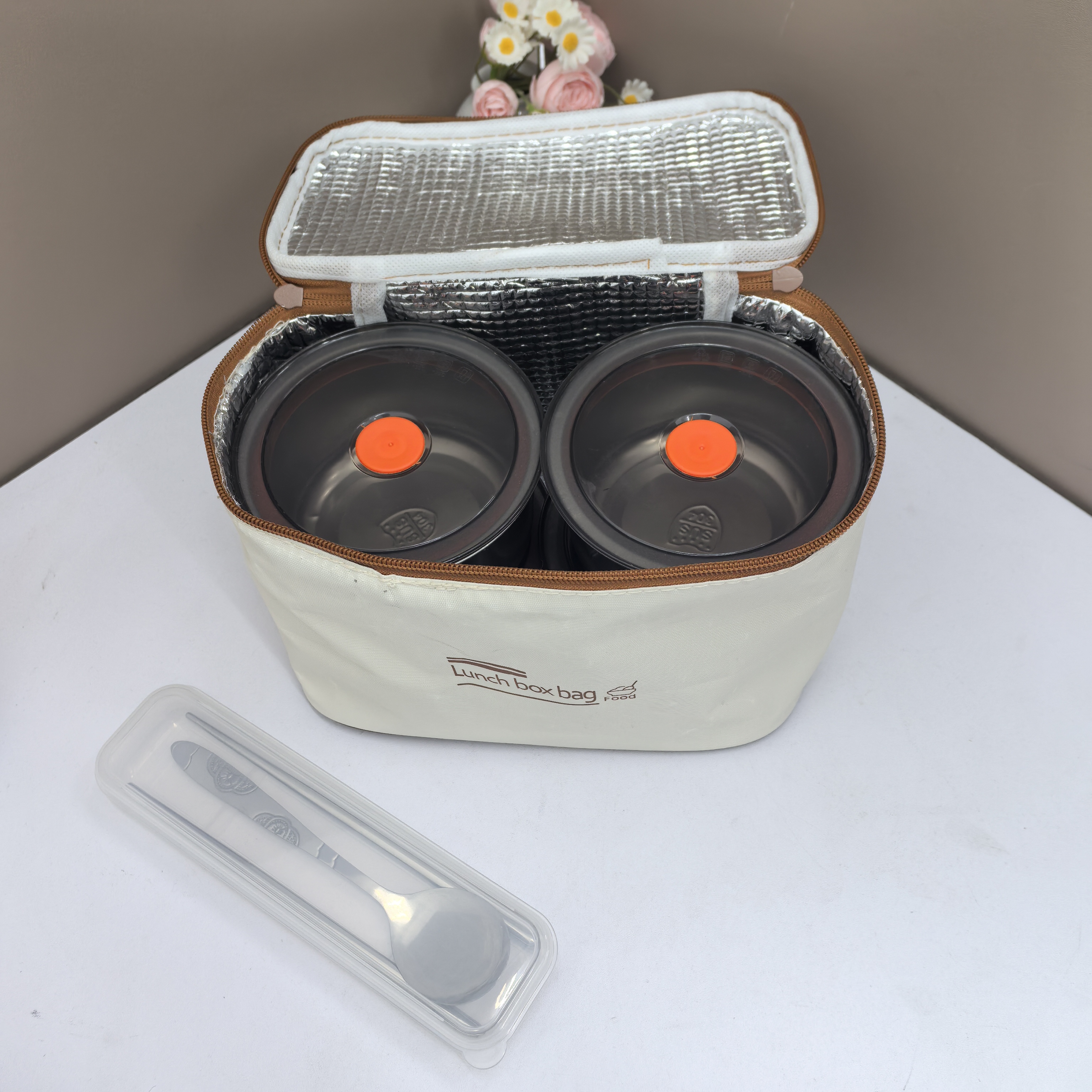 （开学王炸福利）超大容量带保温袋带餐具四个饭盒【汤姆粉丝专属】