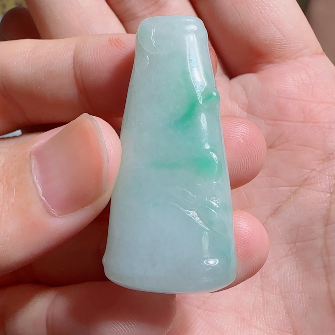 翡翠未镶嵌颈饰节节高升竹报平安