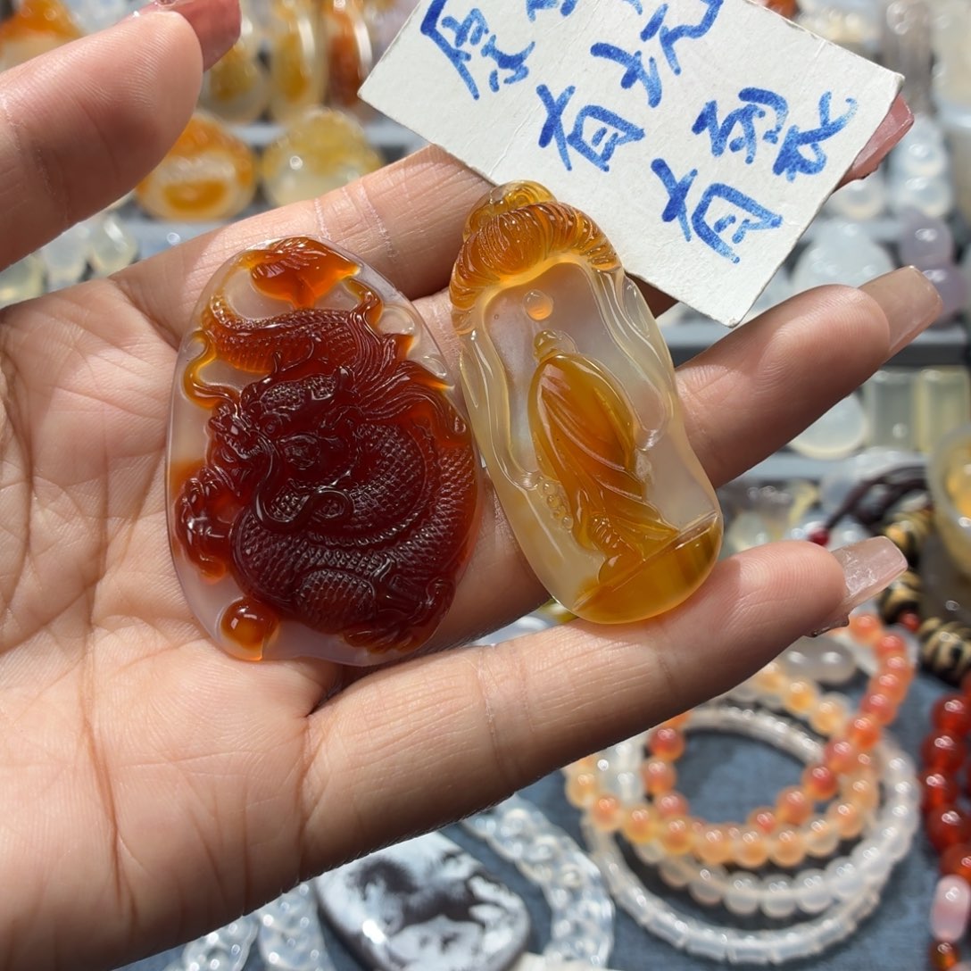 玛瑙/玉髓未镶嵌吊坠(不含链)