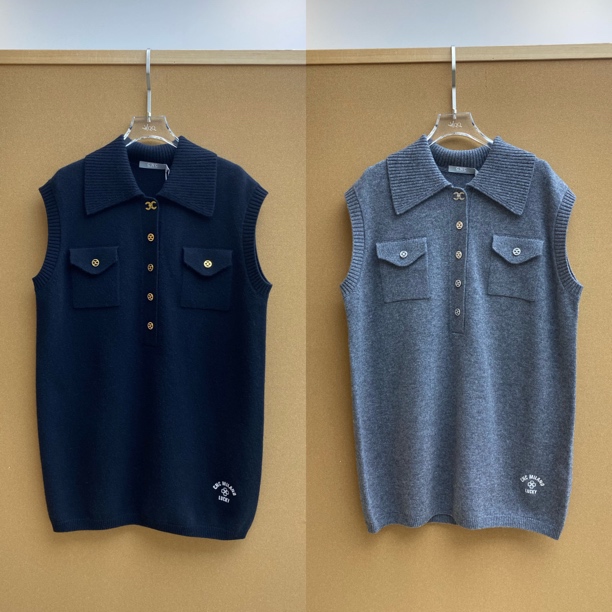 CNC连衣裙｜『HQQ专属』绵羊毛➕山羊绒气质无袖翻领针织连衣裙3002