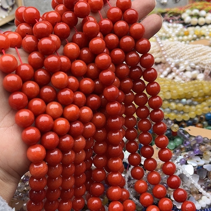 玛瑙/玉髓珠宝半成品未镶嵌一条12mm南红