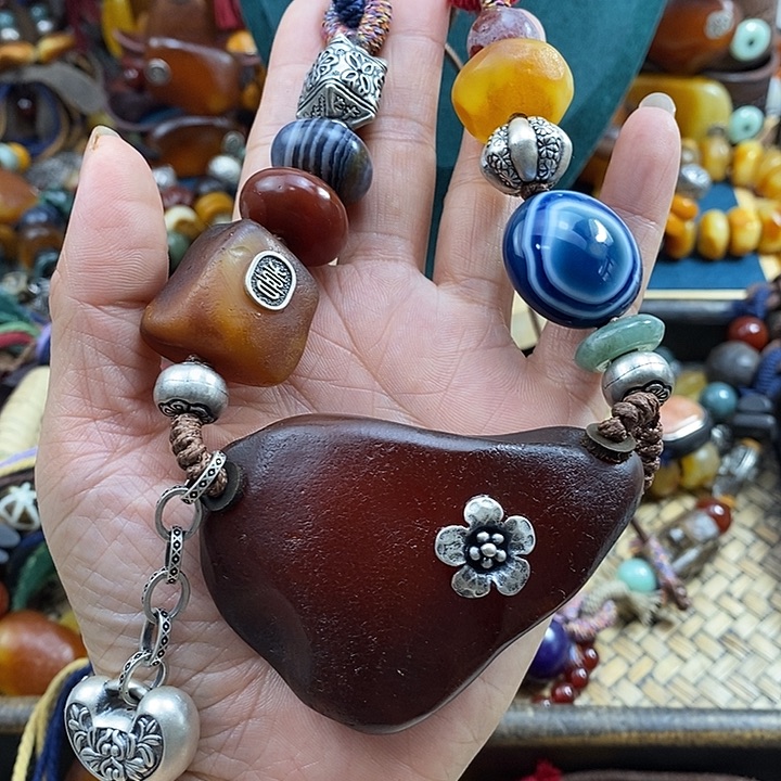 未镶嵌项链蜜蜡项链