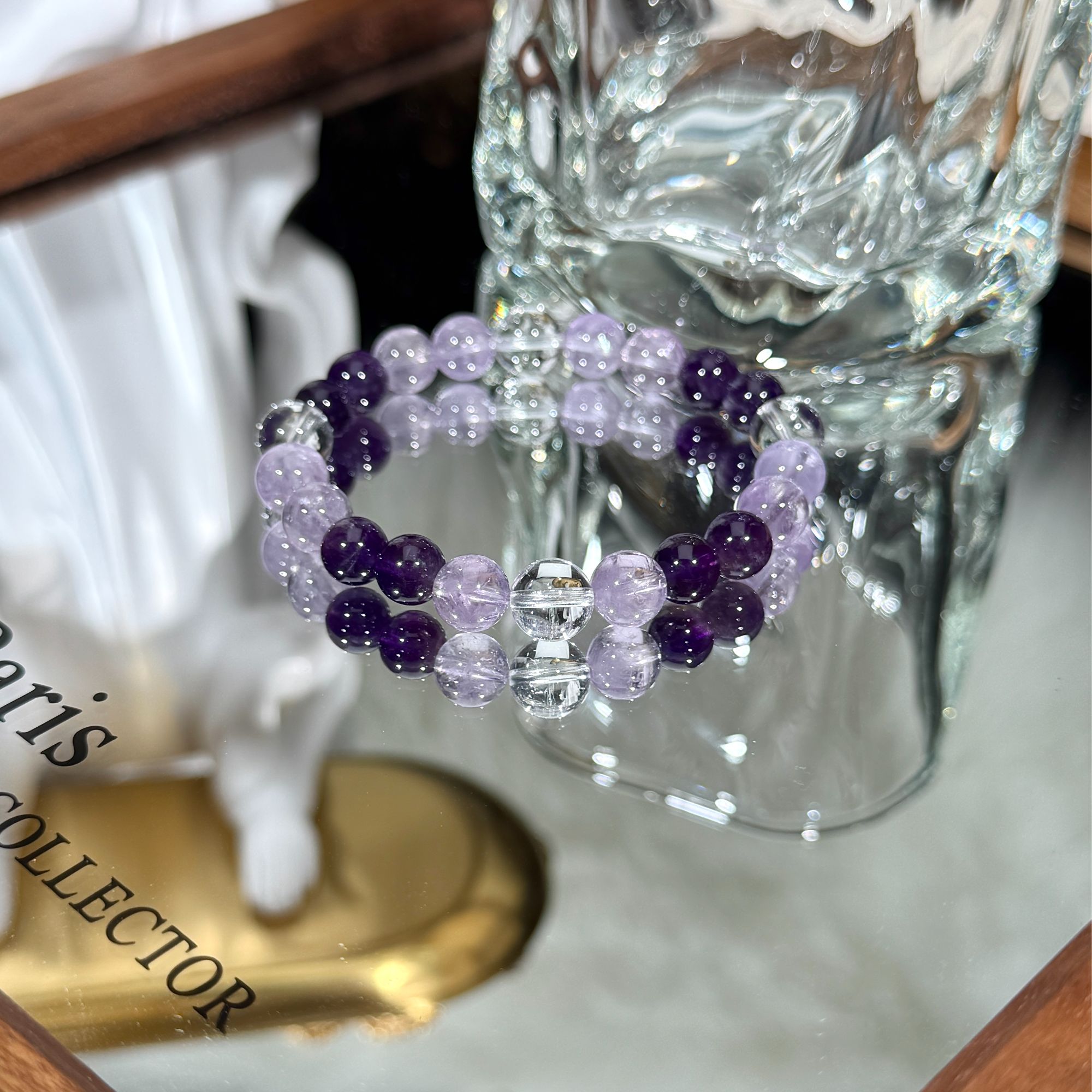 s1188【紫罗兰】天然薰衣草紫水晶手串简约设计款手链 多样性发其一