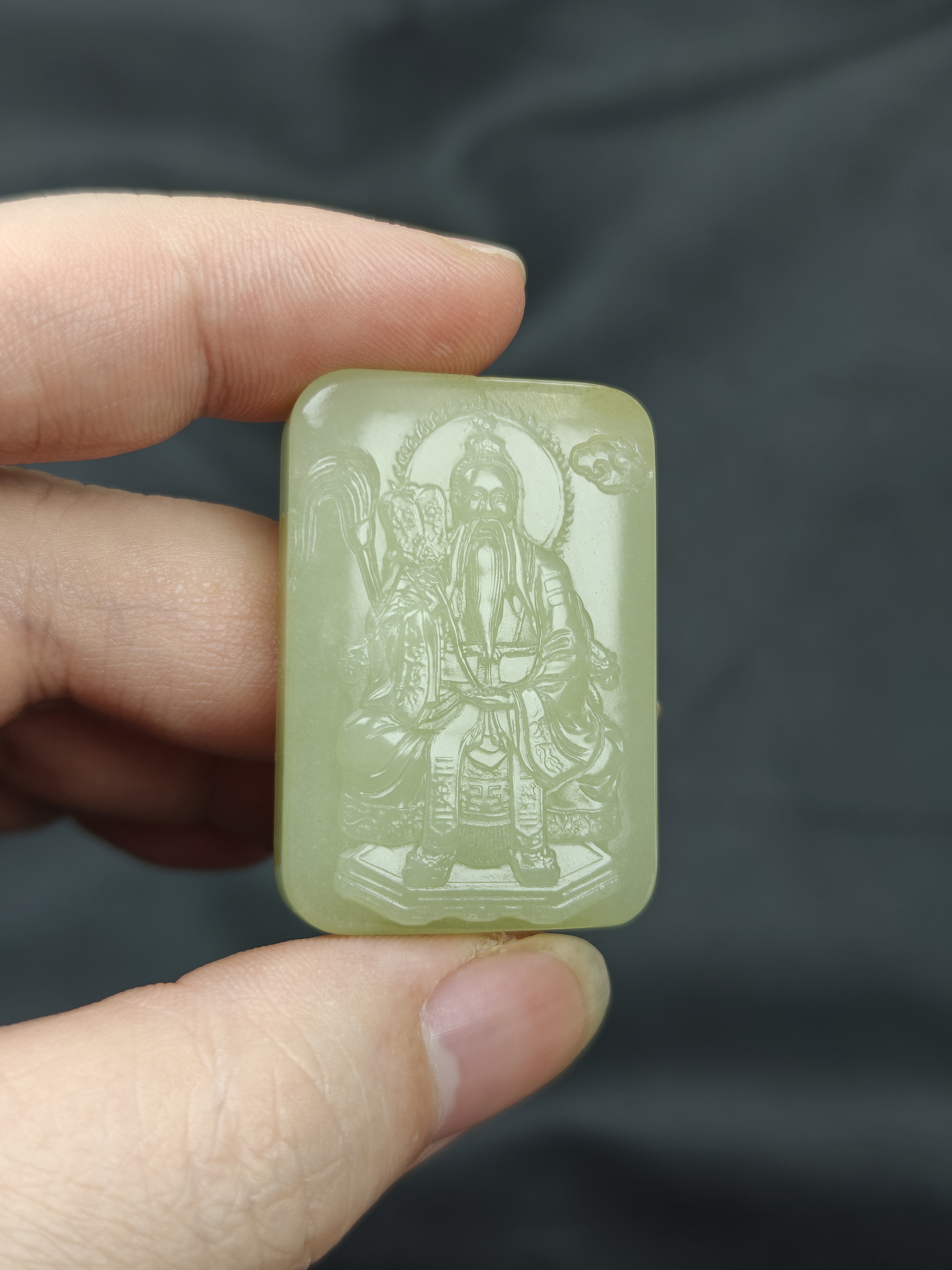 新疆和田玉 太上老君道德天尊 若羌糖黄口 配绳
