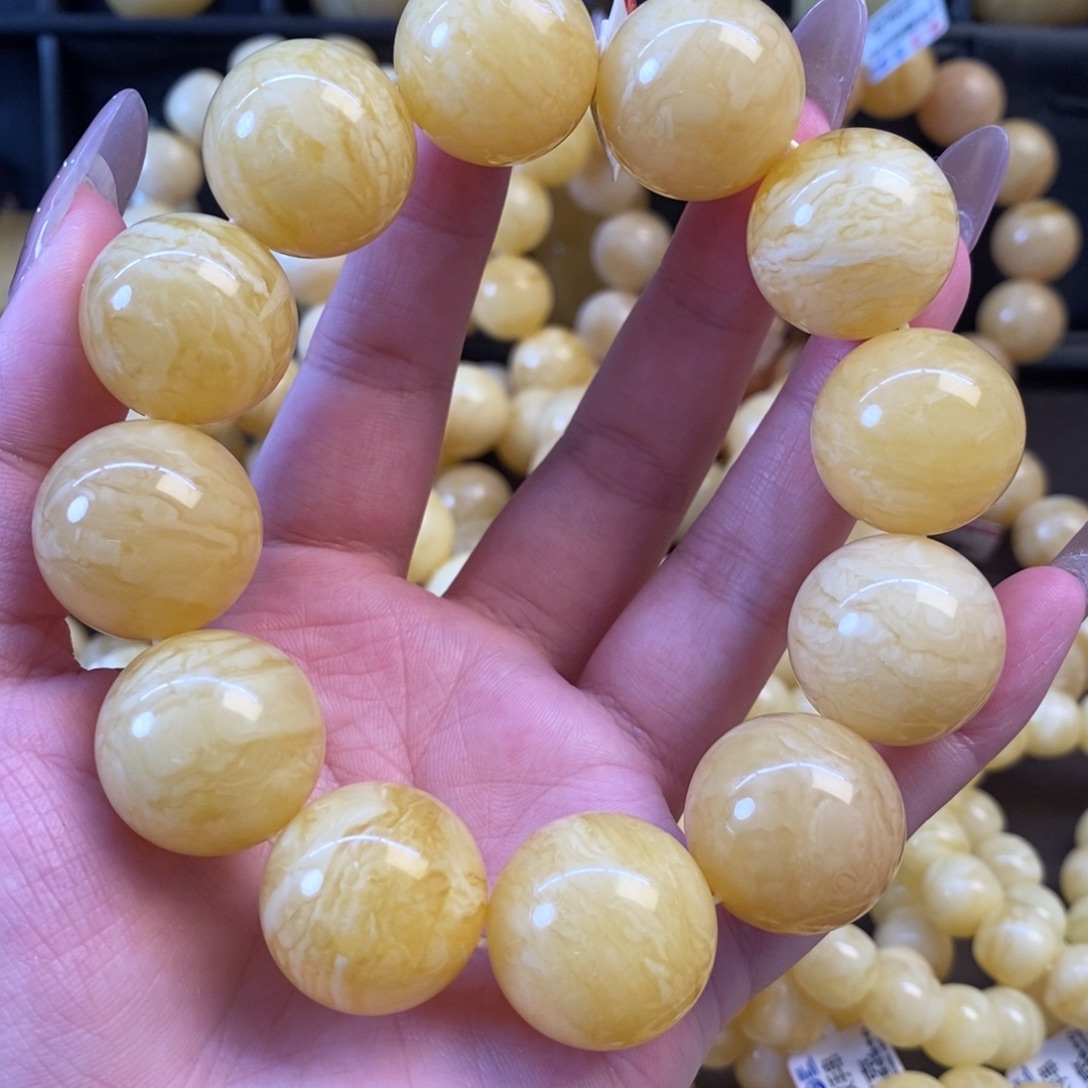 裸石琥珀未镶嵌虎皮顺纹21➕