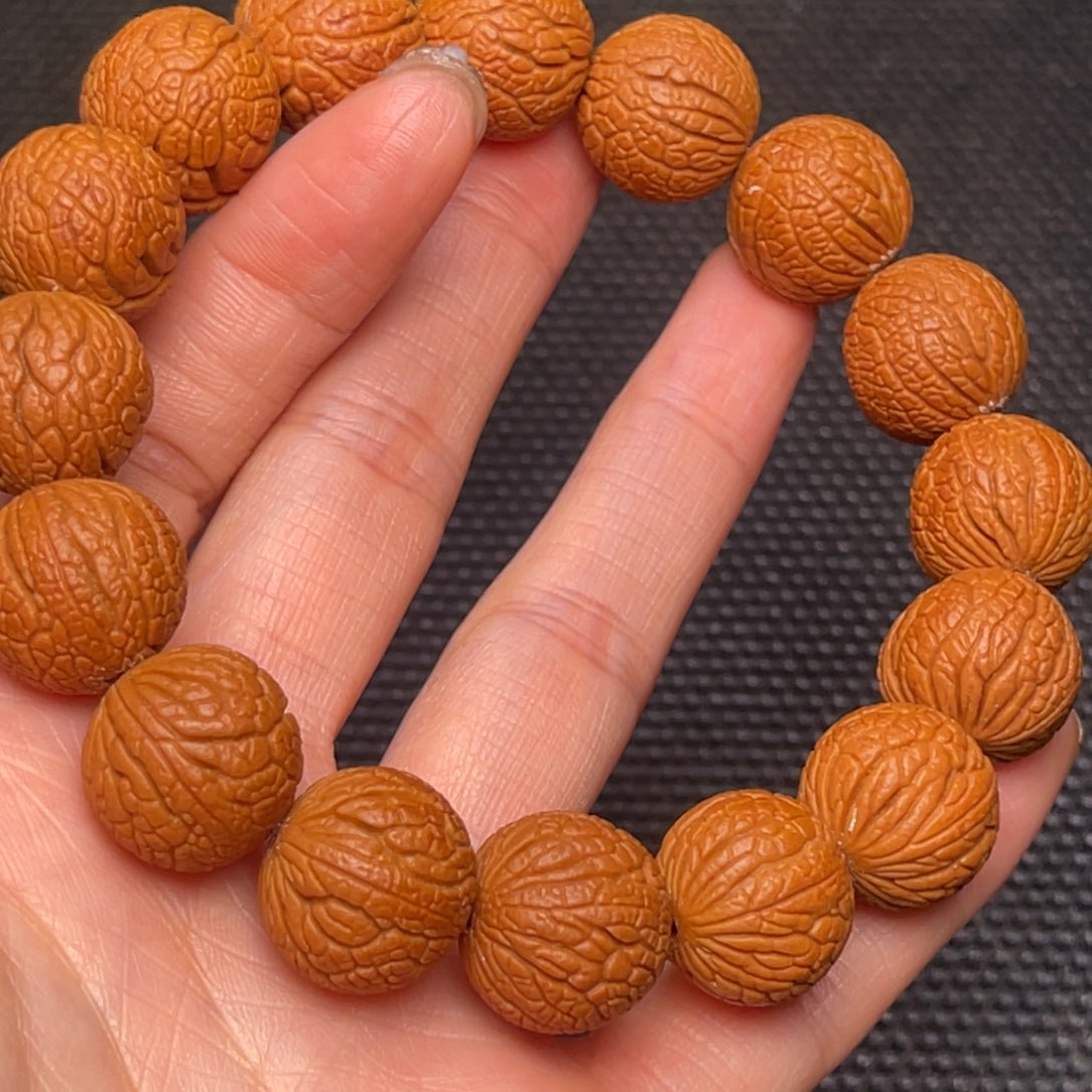 桃核手串龙纹桃核