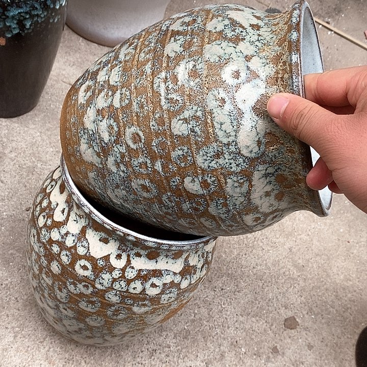 紫砂花盆瑕疵口17高21