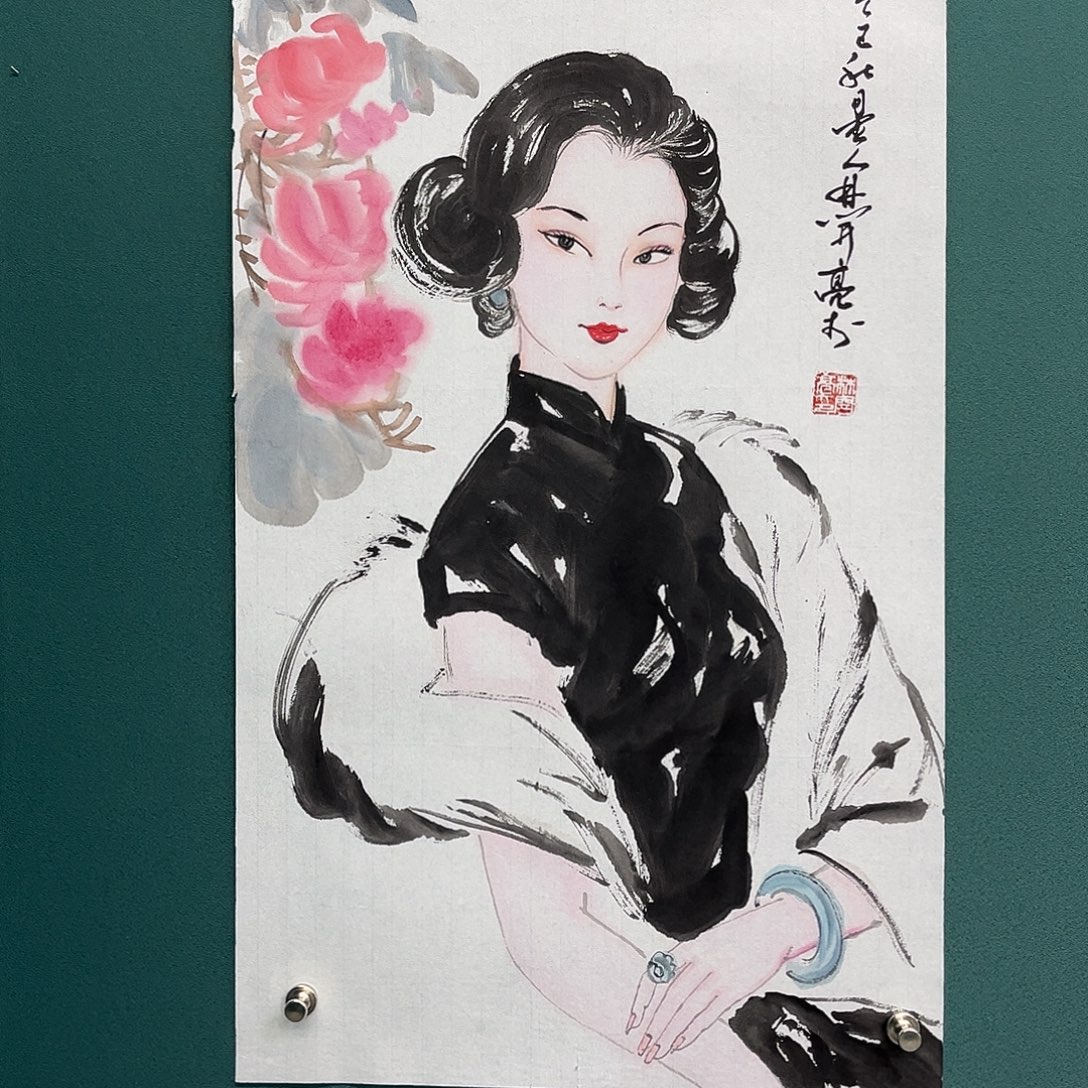 7***4国画艺术家真人手绘