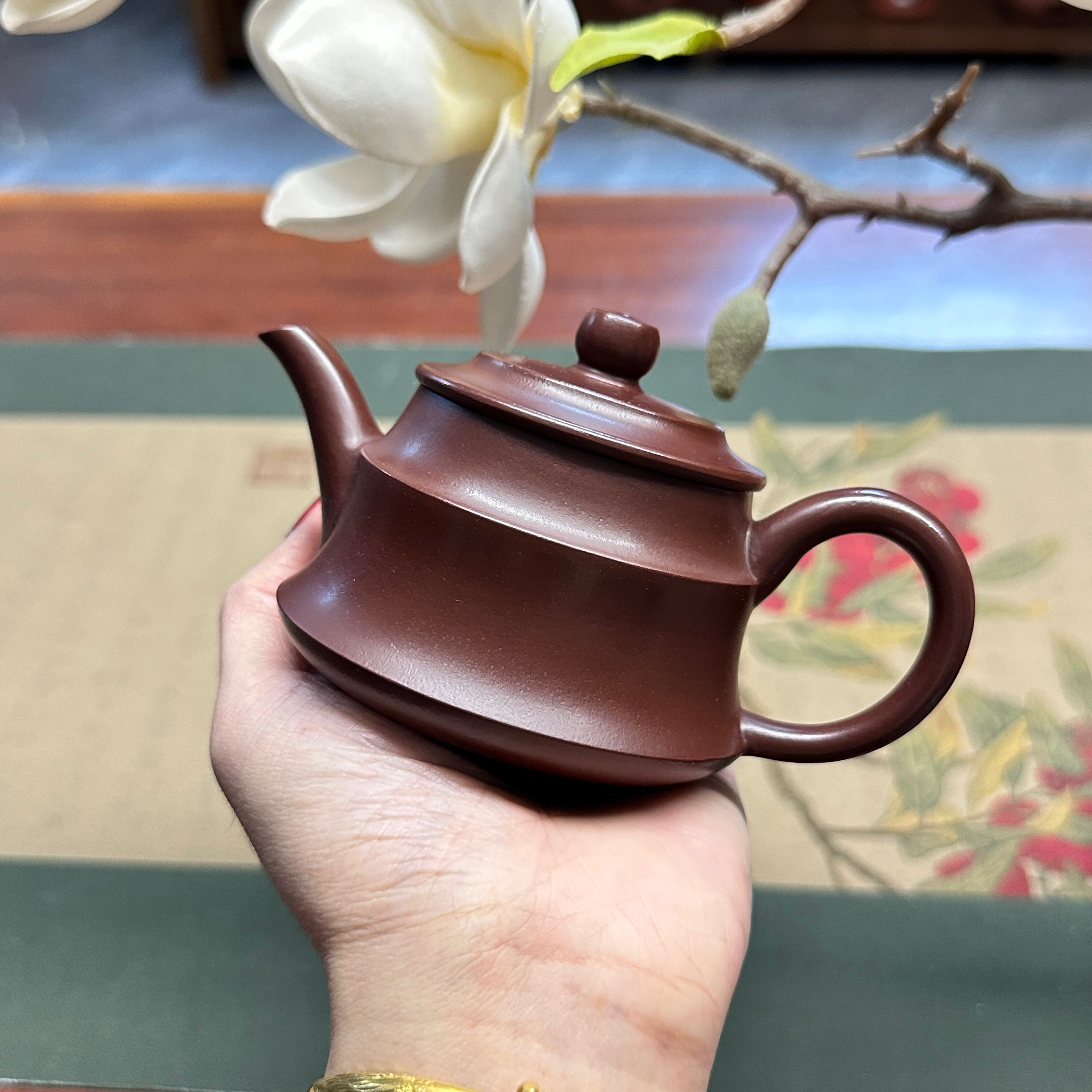 小品竹节泡茶壶140cc宜兴紫砂壶原矿大红袍家用手工功夫家用茶具