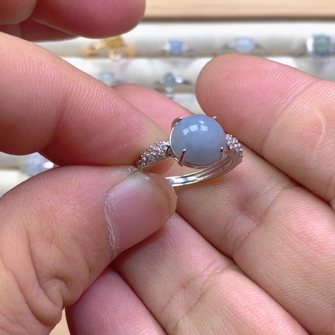 翡翠未镶嵌戒指翡翠戒面