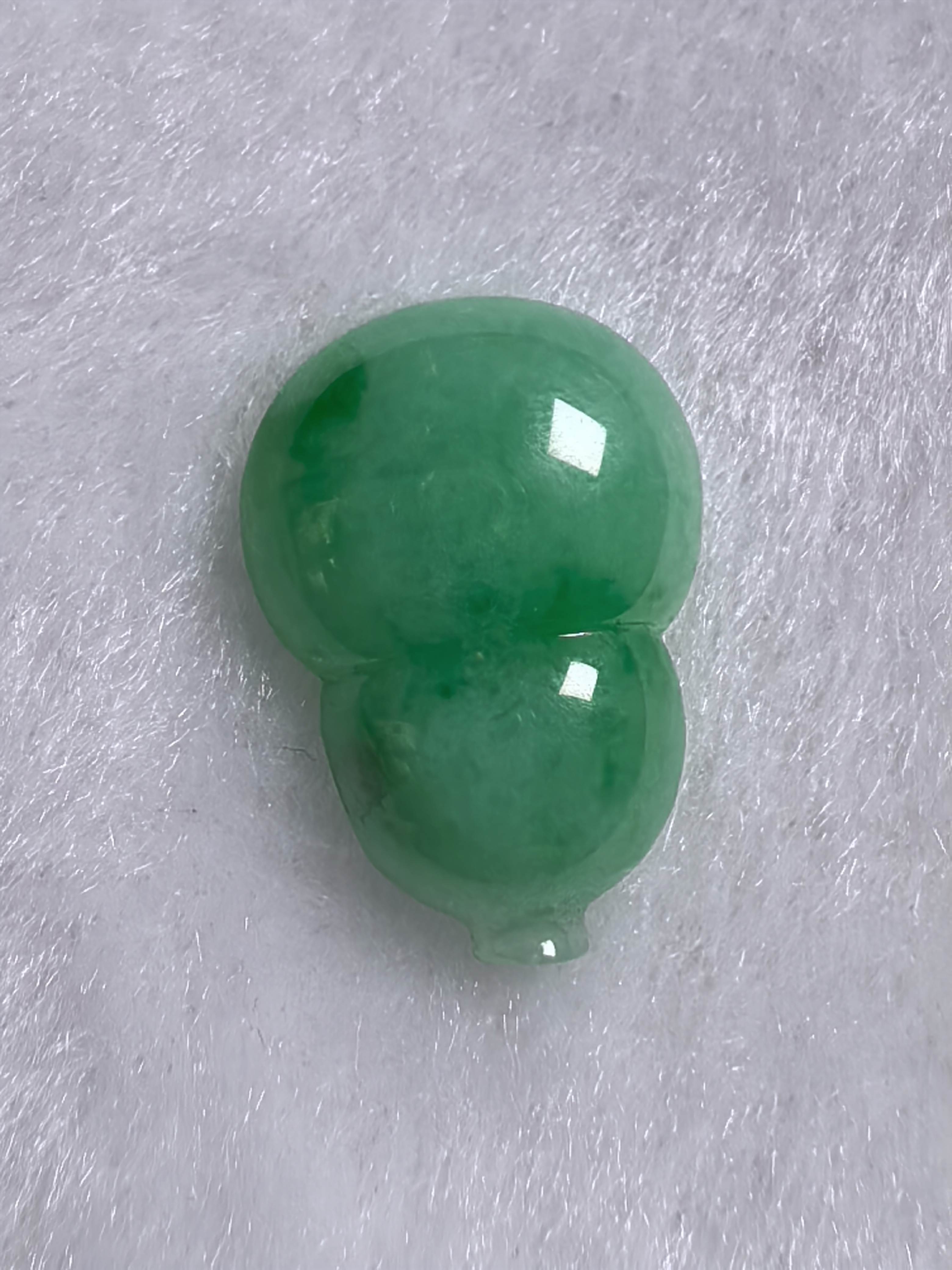 天然翡翠A货#绿色小葫芦尺寸约16.5-12.2-4.1mm