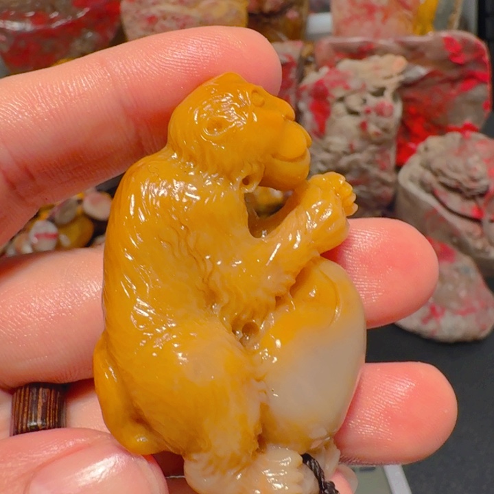 强***来印石昌化石昌化黄冻石