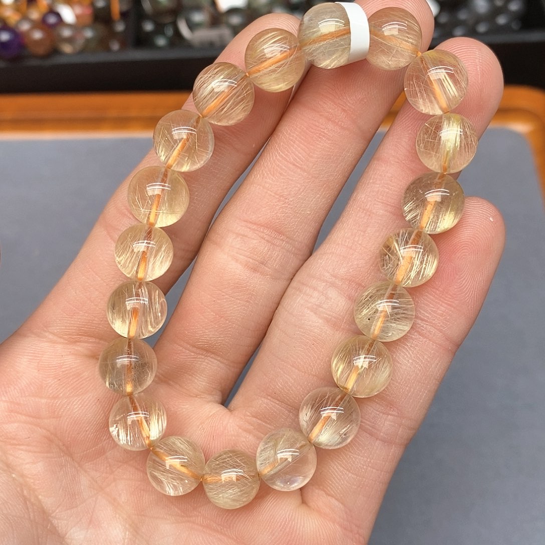 水晶手链未镶嵌12金发9mm