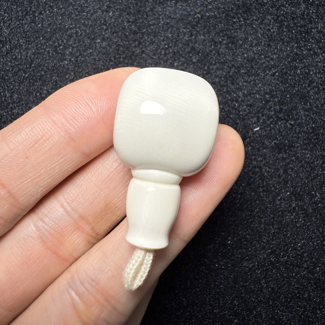 F1037猛犸象牙18.5*20*33mm藏式分体三通桶珠分体冰料果冻料