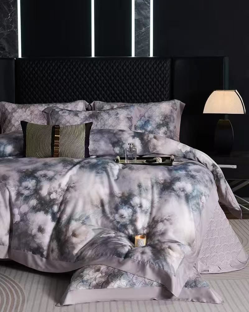 进口莱赛尔天丝床盖版四件套标准200*230～L441